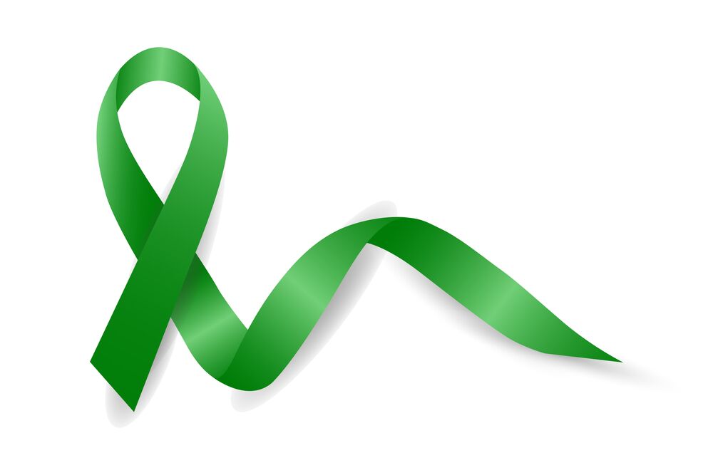 Mental health awareness month ribbon
